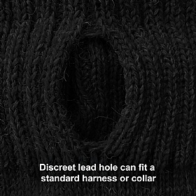 Black British Wool Dog Jumper and Matching Beanie Hat Set