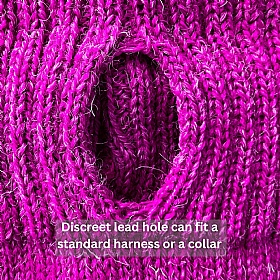 Fandango Pink British Wool Dog Jumper and Matching Beanie Hat Set