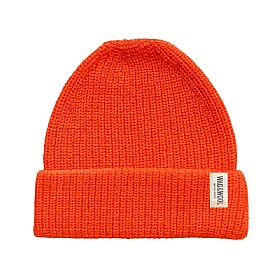 Lava Orange British Wool Dog Jumper and Matching Beanie Hat Set