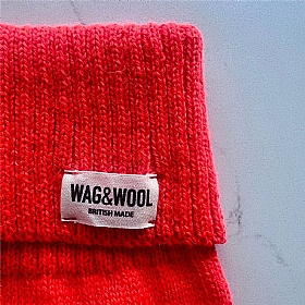 Lava Orange British Wool Dog Jumper and Matching Beanie Hat Set