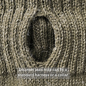 Oatmeal British Wool Dog Jumper and Matching Beanie Hat Set