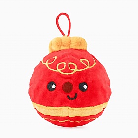 Happy Woofmas Christmas Ornament Squeaky Ball Dog Toy