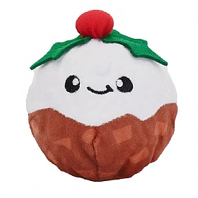 Happy Woofmas Christmas Pudding Squeaky Ball Dog Toy