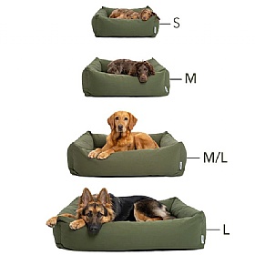 Ruff and Tumble Burnt Orange Velvet Burnham Bolster Dog Bed