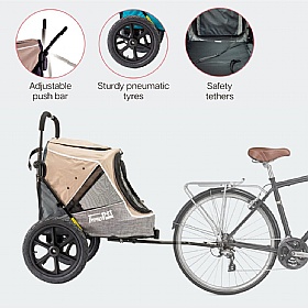 Sporty Evolution Dog Trailer and Dog Pram with Free Raincover