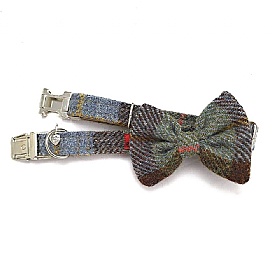 MacLeod Tartan Harris Tweed Bow Tie Dog Collar