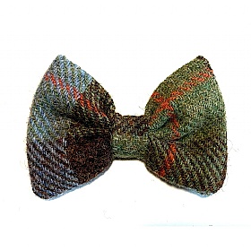 MacLeod Tartan Harris Tweed Bow Tie Dog Collar