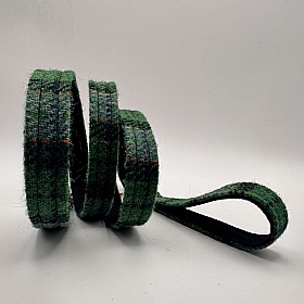 Grass Green Check Harris Tweed Dog Lead
