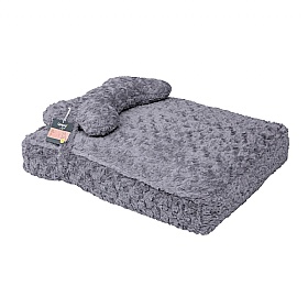 Quapas Cosy Dog Bed With Bone Pillow