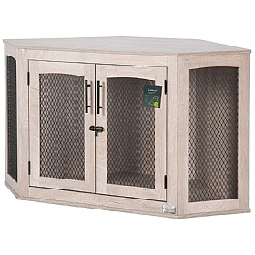 Quapas Ash Indoor Corner Wooden Dog Crate