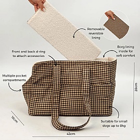 Cotswold Check Small Breed Dog Carrier