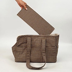 Cotswold Check Small Breed Dog Carrier