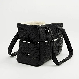 Black Diamond Quilted Small Breed Dog Carrier