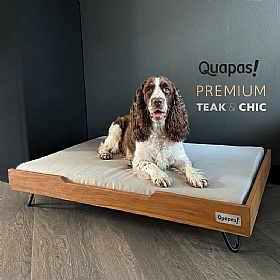 Quapas Premium Teak Padded Dog Beds