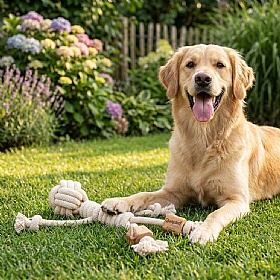Quapas Coffee Wood Pupa Tug Rope and Chew Dog Toys