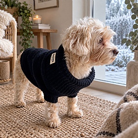 Wag & Wool Black British Wool Dog Jumper