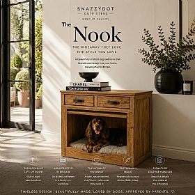 The Nook Atelier Up & Over Solid Wood Dog Crate Black