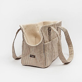 Cocopup London Linen Stripes Small Breed Dog Carrier