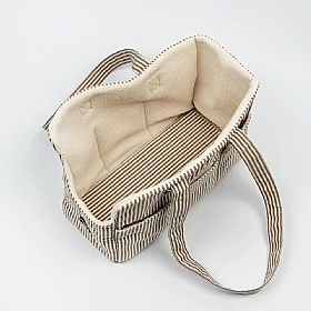 Cocopup London Linen Stripes Small Breed Dog Carrier