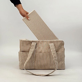 Cocopup London Linen Stripes Small Breed Dog Carrier
