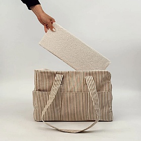 Cocopup London Linen Stripes Small Breed Dog Carrier