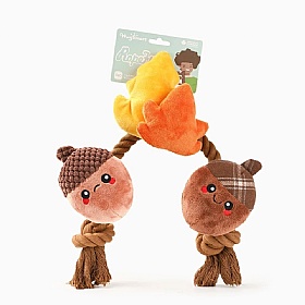 Autumn Tailz Squeaky Acorn Tug Rope Dog Toy