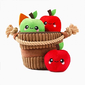 Autumn Tailz Apple Basket Interactive Dog Toy