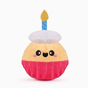 Yappy Birthday Cupcake Squeaky Ball Dog Toy