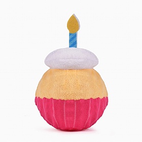 Yappy Birthday Cupcake Squeaky Ball Dog Toy