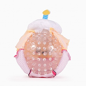 Yappy Birthday Cupcake Squeaky Ball Dog Toy