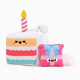 Yappy Birthday Barkday Cake Squeaky Dog Toy