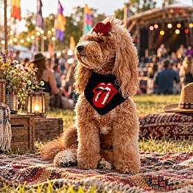 Let There Be Rock Reversible Dog Bandana