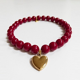 Pretty Ruby Skinny Dog Necklace