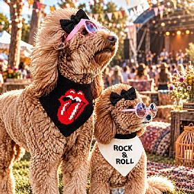 Let There Be Rock Reversible Dog Bandana