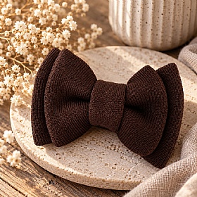 Mocha Jumbo Dog Bow Tie