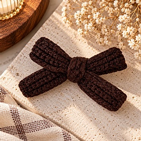 Mocha Gigi Bow Dog Hair Clip